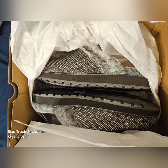 Bobs from Skechers Dream Ninja Slippers  Charcoal Size 9 Sparkles Nwt - Picture 7 of 13